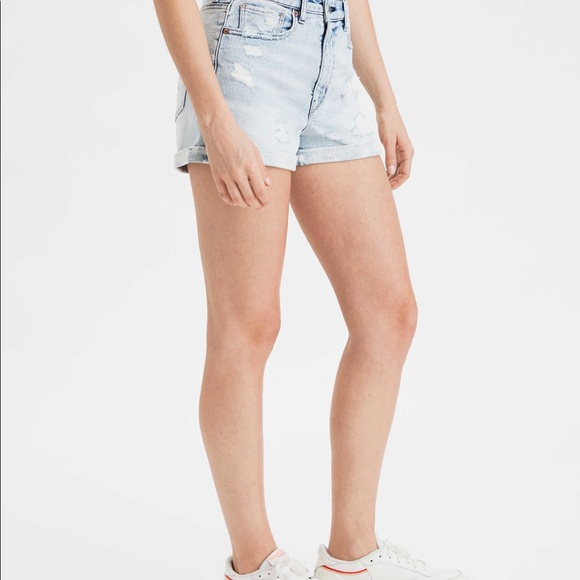 ❌SOLD❌AE Stretch Denim/Jean Mom Shorts Size 2 - Picture 3 of 13